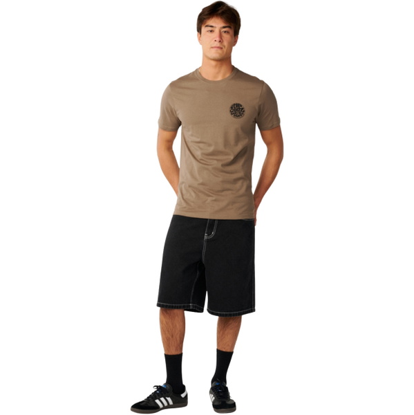 2026 Rip Curl Mens Wettie Icon T-Shirt 10VMTE - Walnut